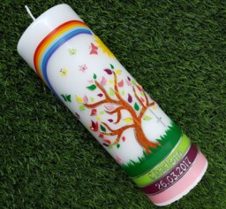 Baptismal Candle Tree Of Life, Incl. Inscription - thumbnail 1