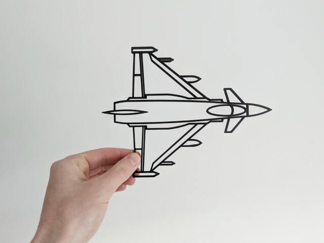 Eurofighter Typhoon - Wall Art Hanging Decoration Home Decor Black Printinghive - image 1