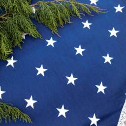 star Christmas Tree Skirt Ornaments Decors Xmas Holiday Decor Swedish Fabric - thumbnail 3