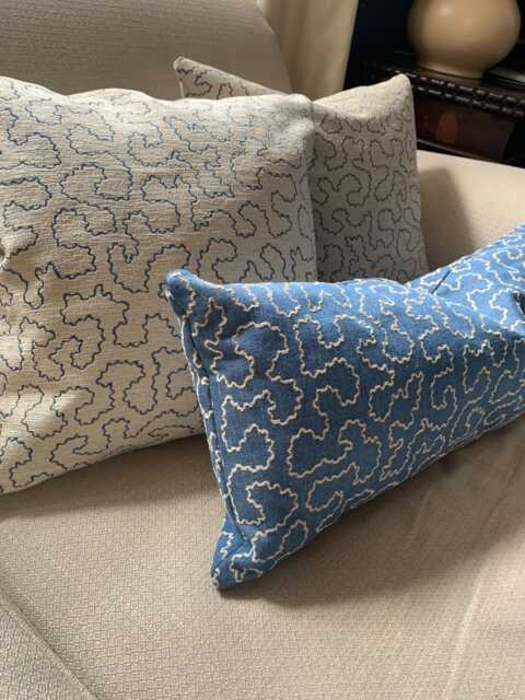 Linwood Wiggle in Cornflower - Bolster Cushion 68 X 25cm - image 1