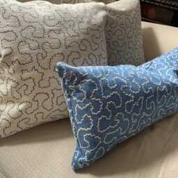 Linwood Wiggle in Cornflower - Bolster Cushion 68 X 25cm - thumbnail 4