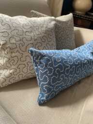 Linwood Wiggle in Cornflower - Bolster Cushion 68 X 25cm - thumbnail 1