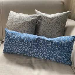 Linwood Wiggle in Cornflower - Bolster Cushion 68 X 25cm - thumbnail 2