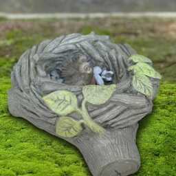 Concrete Realistic Birds in Nest Figure Handmade Bird Garden Statue Stone Sculpture Outdoor Decor Cement Animal Ornament Yard Art - thumbnail 4