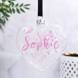 Personalised Heart Christmas Bauble - Family Baubles - thumbnail 2