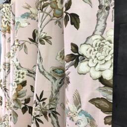 "Pair 25 Or 50"" Wide Waverly Mudan Rod Panels Drapes Cafe Curtains Length 24 36 63 72 84 96 108 132" - thumbnail 3