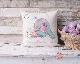 Football Cushion, Pillow, For Her, Gift, Football, Girls Football, Girl, Gift Female - thumbnail 1