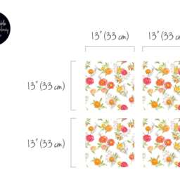 Decals For Kallax/Expedit, Ikea, Hand, Drawn, Beautiful, Flowers, Stickers, Peel & Stick, Self Adhesive, Repositionable, Furniture #7Ka - thumbnail 2