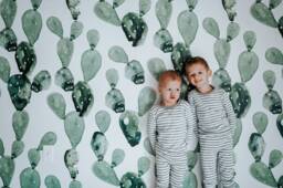 Opuntia Cactus Removable Wallpaper, Wallpaper, Watercolor Wall Mural, Decor, Peel & Stick, Print, Wall Art #18 - thumbnail 1