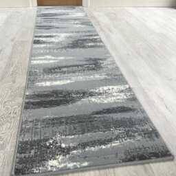 New Modern Grey Silver Wave Rugs Mats Large Small Hallway Runners Area Carpet - thumbnail 3
