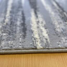 New Modern Grey Silver Wave Rugs Mats Large Small Hallway Runners Area Carpet - thumbnail 2