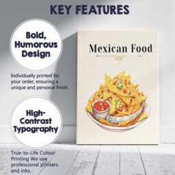 Mexican Nachos Salsa Spicy Street Food Illustration Canvas Wall Art Print Decor Picture Ready To Hang - thumbnail 2