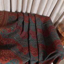 Luxury Boiled Pure Merino Wool Reversible Sofa Or Bed Throws For Ultimate Comfort & Style - Classic Indian Paisley in Multicolour - thumbnail 2