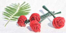 Hand Sculpted Glass Rose - Molten Art