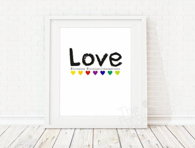 Wall Art Print Love Is All That Matters/Love Wall Decor, Pride Prints, Digital Print Instant Download - image 1
