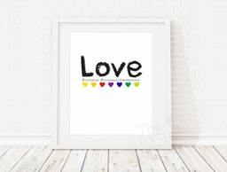 Wall Art Print Love Is All That Matters/Love Wall Decor, Pride Prints, Digital Print Instant Download - thumbnail 1