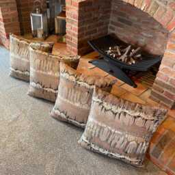 Handmade Luxury Cushion Cover in Fryetts Inca Metallic Fabric Bronze, Black, Gold, Taupe Colours, Various Sizes - thumbnail 3