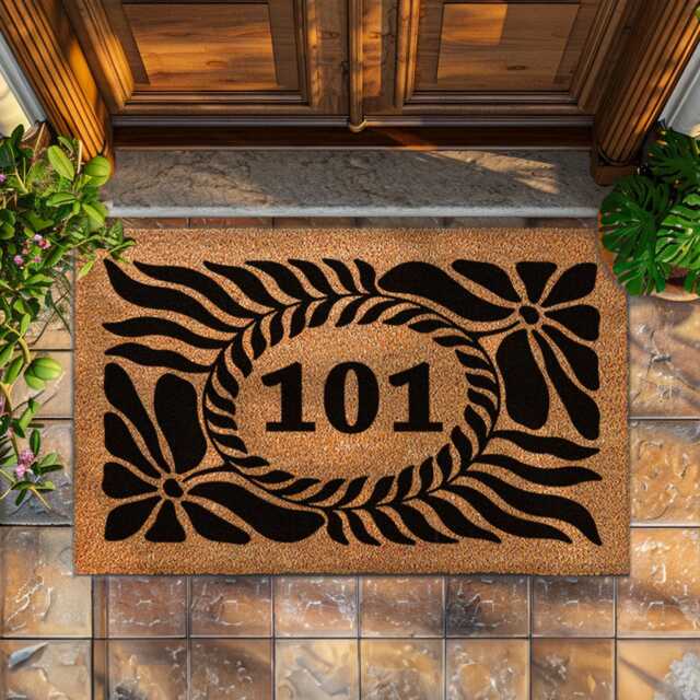 House Number Rug - Boho Apartment Finds Personalized Decor For Your Home Housewarming Gift Flat - image 1
