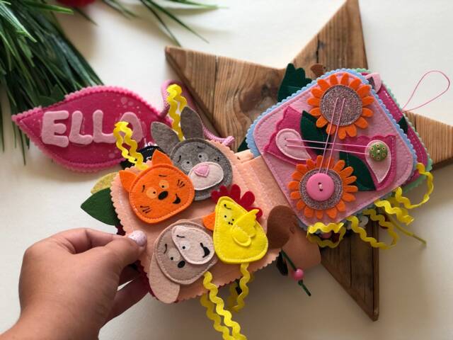 Personalised Felt Quiet Book From 6 Month To 2 Years, Educational Book, Felt Busy Book, Baby Activity - image 1