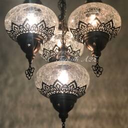 Chandelier With 4 Cracked Globes - Sultan Model , Id148 - thumbnail 2