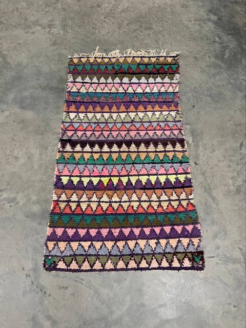 Boucherouite Rug/Runner - Approximately 180x104cms - image 1