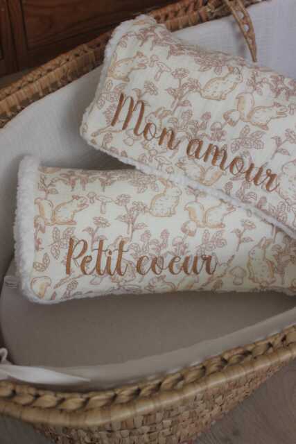 Embroidered Forest Pattern Baby Blanket - Personalized Birth Gift - image 1