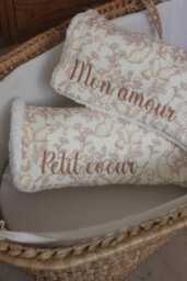 Embroidered Forest Pattern Baby Blanket - Personalized Birth Gift - thumbnail 1
