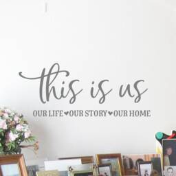 This Is Us Vinyl Wall Decal, Home Decor Sign - thumbnail 3