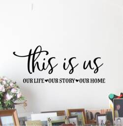 This Is Us Vinyl Wall Decal, Home Decor Sign - thumbnail 1