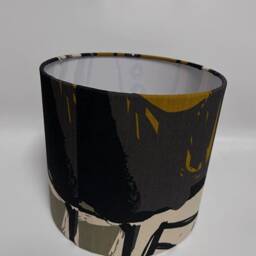 Lamp Shade With Post Modern Oil Painting Style, Retro Lampshade For Table Light Or Pendant Lamp, Drum Shades - thumbnail 3