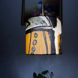 Lamp Shade With Post Modern Oil Painting Style, Retro Lampshade For Table Light Or Pendant Lamp, Drum Shades - thumbnail 2