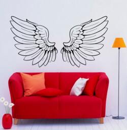 Angel Wings Wall Decal Flight Vinyl Sticker Murals Interior Decor Home - 4An4El - thumbnail 1