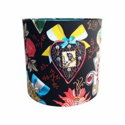 Christian Lacroix Drum Lampshade Rosettes & Ribbons, Handmade Cotton Satin - thumbnail 3