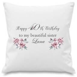 Positive Quote Watercolour Girl Personalised Cushion Cover Any Age Women's Gift - thumbnail 3
