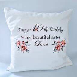 Positive Quote Watercolour Girl Personalised Cushion Cover Any Age Women's Gift - thumbnail 4