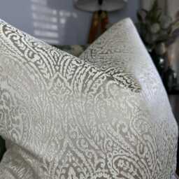 Sand Luxury Cushion Cover, Pillow Damask Throw Sandstone Designer Monroe Fabric - thumbnail 2