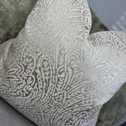 Sand Luxury Cushion Cover, Pillow Damask Throw Sandstone Designer Monroe Fabric - thumbnail 3