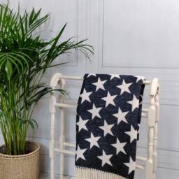American Flag Throw Merino Wool Blanket - thumbnail 3