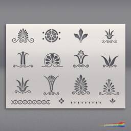 Greek Decorative Motifs Stencil #3 , For Walls, Art & Furniture. St98 - thumbnail 3