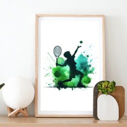 Tennis Boy Wall Art - Set Of 3 Posters - Player Prints Poster Print Decor Kids Room Artwork Gift Boys - thumbnail 2