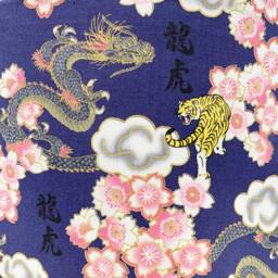 Dragon & Tiger Lampshade Asian Style Table Or Ceiling Light - thumbnail 4