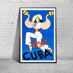 Vintage -Visit Cuba - Travel Poster/Print A4 & A3 - thumbnail 2