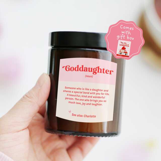 Gift For Goddaughter From Godmother Godfather Godparents - Birthday Christmas Candle Present - image 1