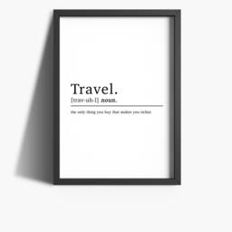Travel Definition - Prints Bedroom Print Wall Art Poster Home Office Decor Gifts - thumbnail 2