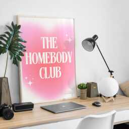 The Homebody Club Stars Print, Trendy Wall Art, Retro Bedroom Living Room Poster, Aesthetic Home Decor, Typography Print - thumbnail 2