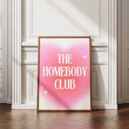 The Homebody Club Stars Print, Trendy Wall Art, Retro Bedroom Living Room Poster, Aesthetic Home Decor, Typography Print - thumbnail 1