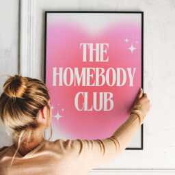 The Homebody Club Stars Print, Trendy Wall Art, Retro Bedroom Living Room Poster, Aesthetic Home Decor, Typography Print - thumbnail 3