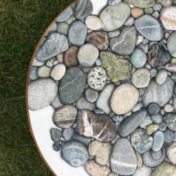 49 Shades Of Gray Stone Table - thumbnail 3