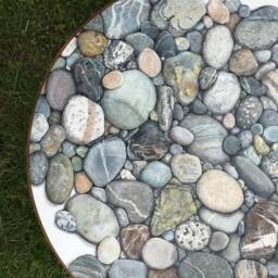 49 Shades Of Gray Stone Table - thumbnail 2