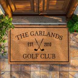Custom Golf Gifts For A Family Of Lovers - Personalized Club Door Mat Decor Rug Front Entrance Entryway Doormat - thumbnail 1